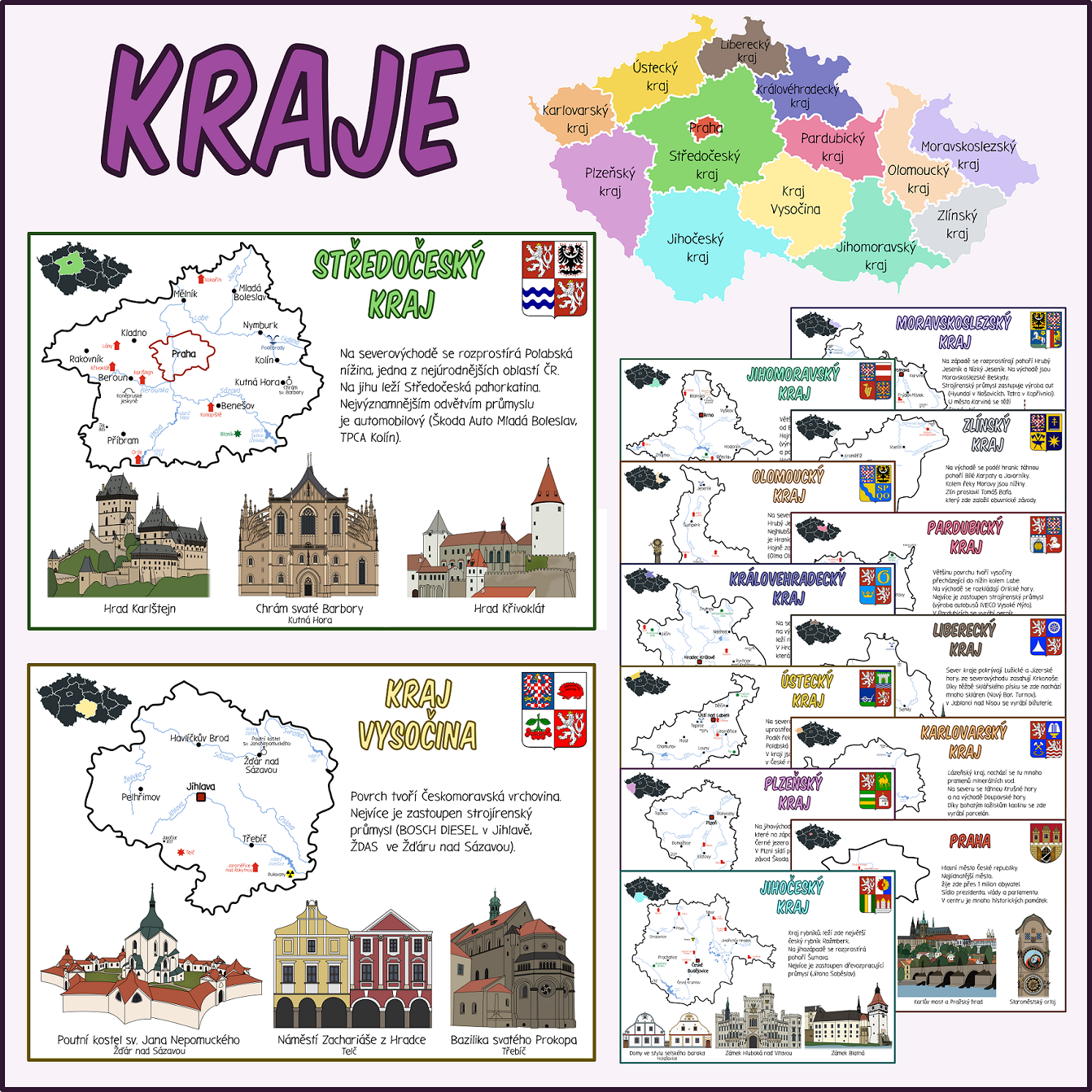 Česká republika - Kraje - Vlastivěda | UčiteléUčitelům.cz